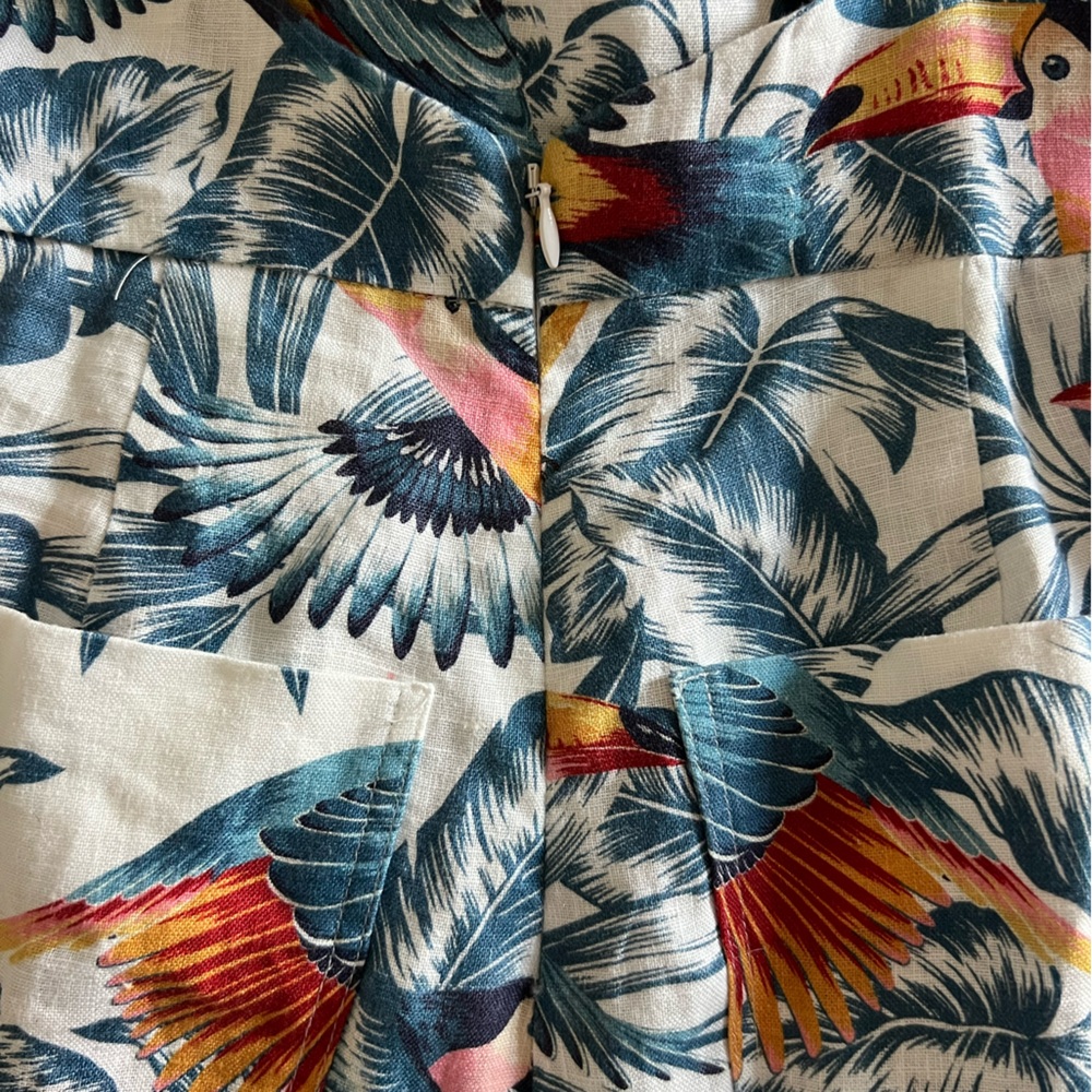 NWT FARM Rio Tropical Toucan Print Jumpsuit Medium 8 - Picture 8 of 10